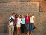 Photo of six SPS2003 students at Roosevelt Memorial